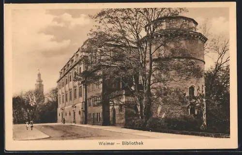 AK Weimar / Thüringen, Ansicht der Bibliothek