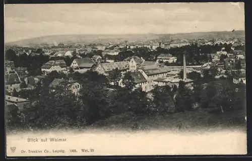 AK Weimar / Thüringen, Stadt-Panorama