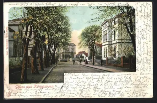 AK Königsborn / Unna, Strassenansicht mit Villen