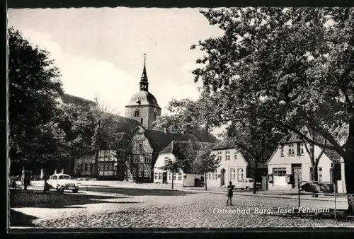 AK Burg / Fehmarn, Ortsansicht m. Kirche