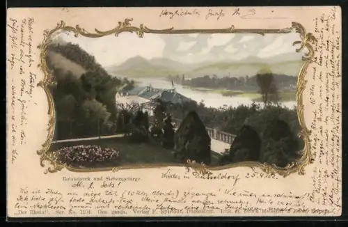 Künstler-AK Rolandseck, Blick auf die Siebengebirge