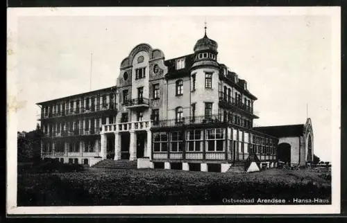 AK Arendsee / Ostseebad, Blick auf das Hansa-Haus
