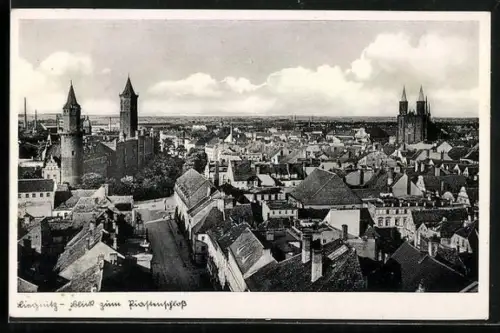 AK Liegnitz, Blick zum Piastenschloss