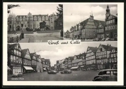 AK Celle, Schloss, Rathaus, Grosser Plan