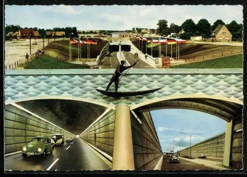 AK Rendsburg, Strassentunnel unter dem Nord-Ostsee-Kanal
