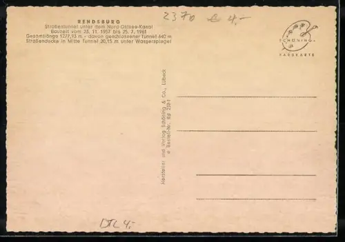 AK Rendsburg, Strassentunnel unter dem Nord-Ostsee-Kanal