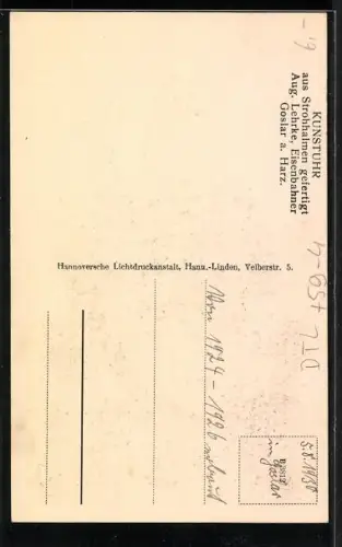 AK Goslar a. Harz, Kunstuhr aus Strohhalmen von Aug. Lehrke