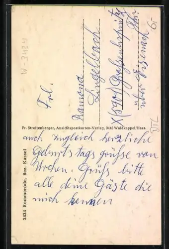 AK Rommerode /Bez. Kassel, Kirche im Winter