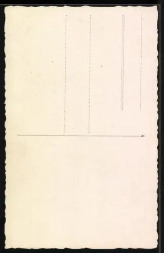 Foto-AK Hund auf einem Fell