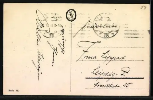 AK Kinder mit Zipfelmützen und Schwein im Schnee, Neujahrsgruss