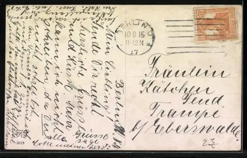 AK Junge Katzen und Strohkorb im Stall