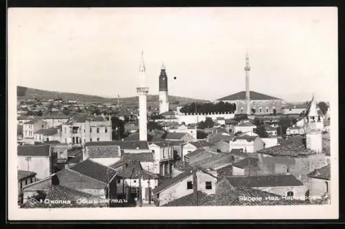 AK Skopje / Ueskueb, Teilansicht mit Minaretten