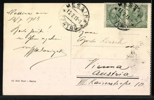 AK Messina, Il terremoto del 28 Dicembre 1908, Chiesa di S. Giovanni di Malta, Via Mazzini, Erdbeben