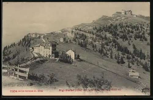 AK Rigi-Staffel, Hotels mit Blick bis Rigi-Kulm