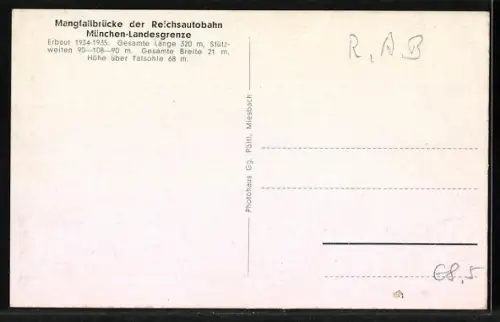 AK Mangfallbrücke der Reichsautobahn München-Landesgrenze