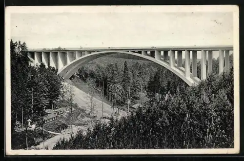 AK Hermsdorf i. Thür., Reichsautobahn Teufelstalbrücke