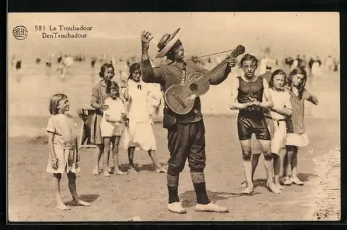 AK Blankenberghe, Den Troubadour mit Publikum