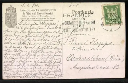 Künstler-AK Wien, Oper, Lebhaftes Treiben auf der Opernkreuzung