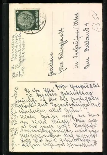 AK Knabe in einem Auto, Mädchen pflückt Blumen