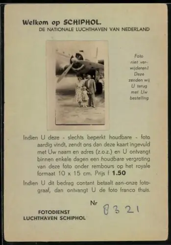 AK Amsterdam, Flughafen Schiphol, Flugzeug