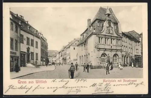 AK Wittlich, Marktplatz, Neustrasse