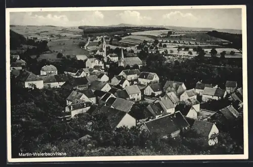AK Martin-Weierbach /Nahe, Ortsansicht aus der Vogelschau