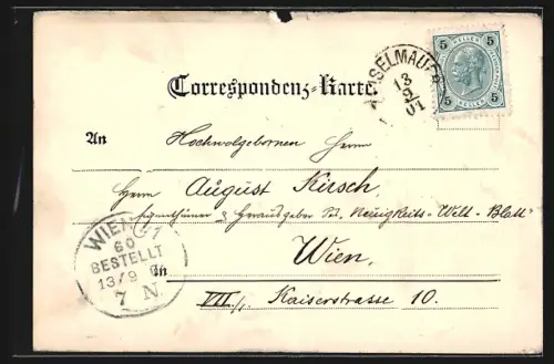 AK Wolfpassing, Hotel Emilienhof, Strassenpartie, Ruberberg