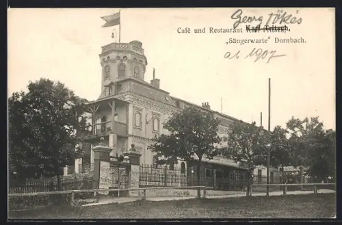 AK Dornbach, Cafe und Restaurant Sängerwarte Karl Tritsch