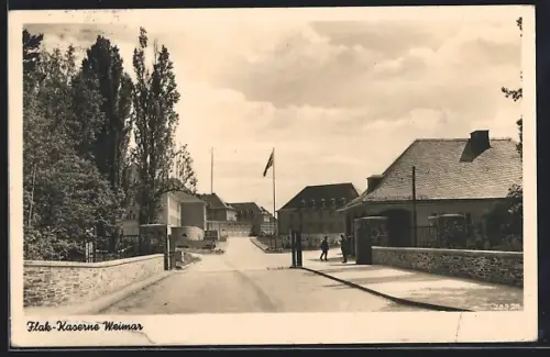 AK Weimar / Thüringen, Blick auf die Flak-Kaserne