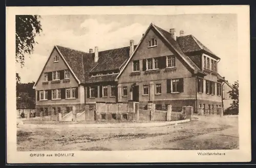 AK Bomlitz, Wohlfahrtshaus mit Strasse