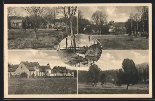 AK Lutterloh /Celle, Verschiedene Ortsansichten, Brücke