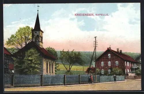 AK Kreiensen, Kapelle und Nachbargebäude mit Strasse