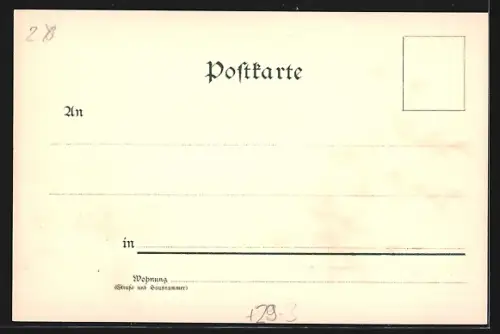 Passepartout-Lithographie Bautzen, Stadtansicht mit Spree, Schneeglöckchen, Kamille