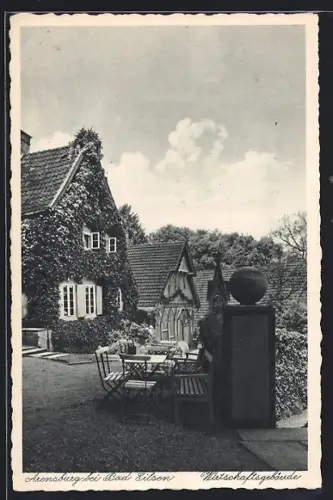 AK Arensburg bei Bad Eilsen, Wirtschaftsgebäude, Restaurant