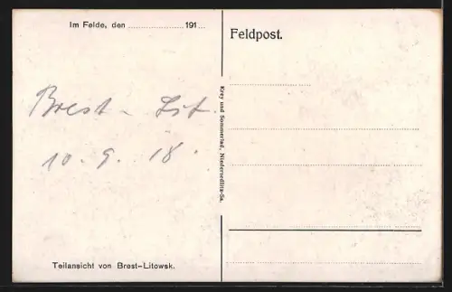 AK Brest-Litowsk, Teilansicht der Stadt