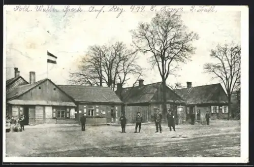 AK Brest-Litowsk, Strassenpartie mit Soldaten und Zivilisten