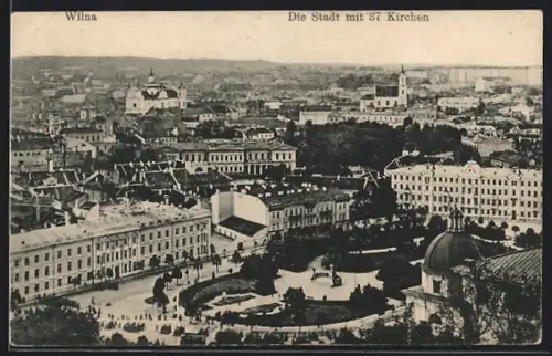AK Wilna, Die Stadt mit 37 Kirchen, Ortsansicht