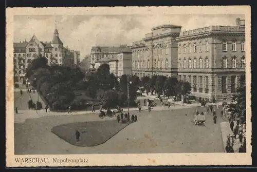 AK Warschau-Warszawa, Partie am Napoleonplatz
