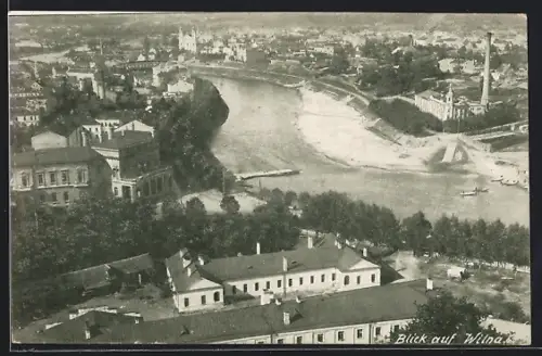 AK Wilna, Ortsansicht aus der Vogelschau