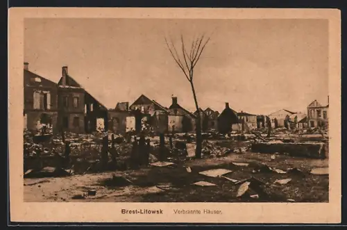 AK Brest-Litowsk, Verbrannte Häuser