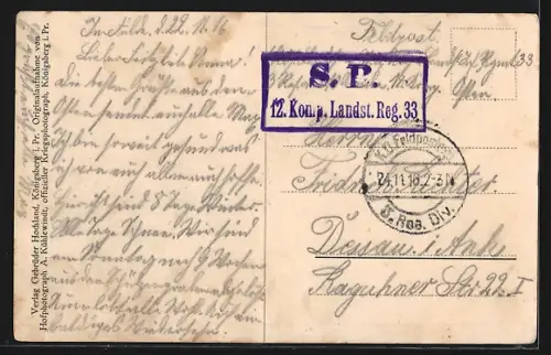 AK Wilna, Vom östlichen Kriegsschauplatz, Blick auf den Ort, In der Mitte der Wilijafluss