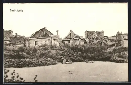 AK Brest-Litowsk, Zerstörte Ortspartie