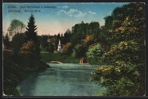 AK Lemberg, Im Kilinski-Park, Gewässer, Gebäude