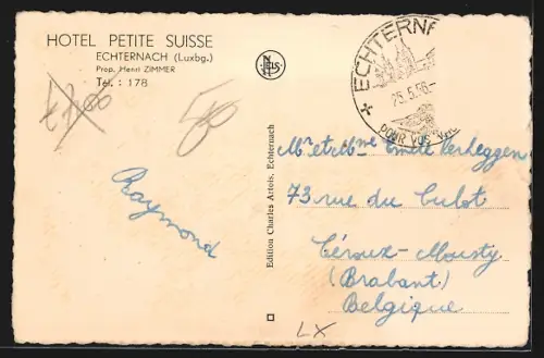 AK Echternach, Hotel Petite Suisse, Prop. Henri Zimmer