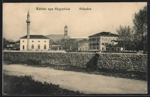 AK Shkodra, Panorama mit Moschee