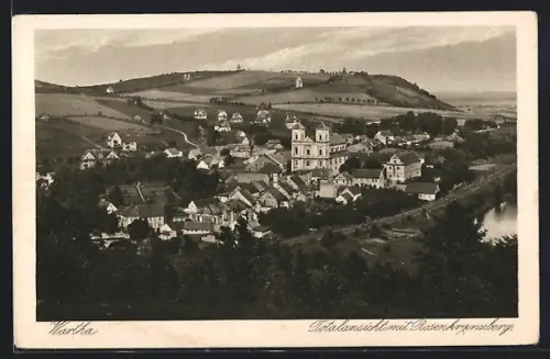 AK Wartha, Totalansicht mit Rosenkranzberg