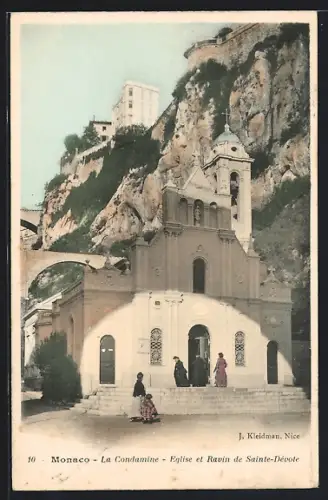 AK Monaco, La Condamine, Eglise et Ravin de Saint-Dévote