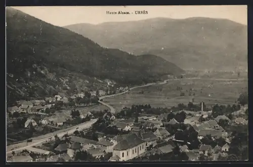 AK Urbès /Haute-Alsace, Totalansicht aus der Vogelschau