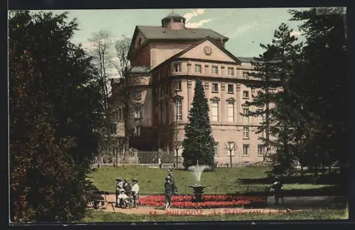 AK Mulhouse, Le Theatre, cote du parc