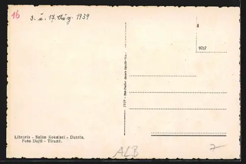 AK Durres, Ortsansicht aus der Vogelschau